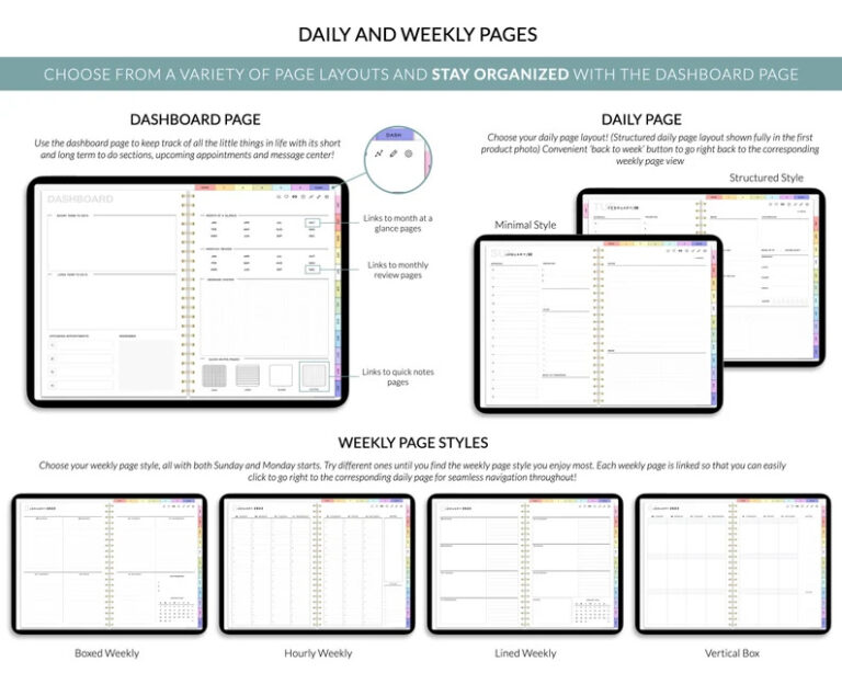 2025 2026 Undated Digital Planner | E Planner Hub